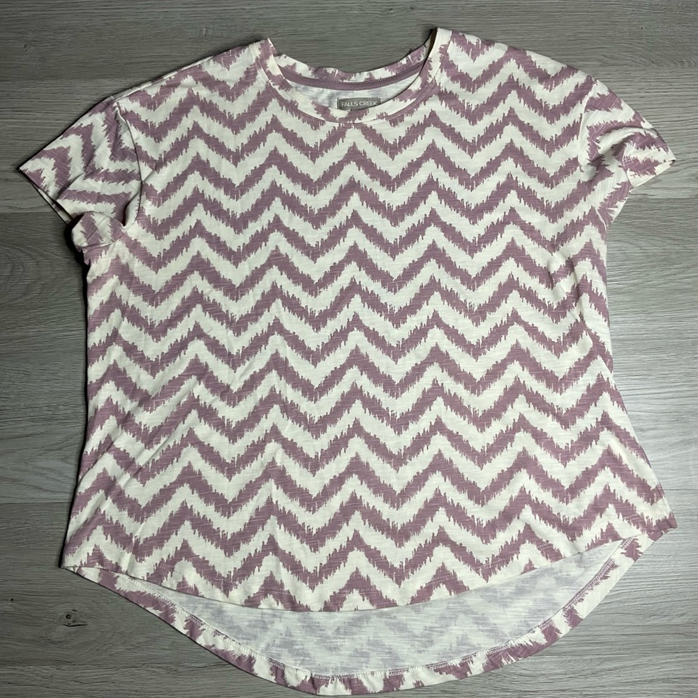 Falls Creek Women's Striped Short Sleeve Tee‎ Size X Large